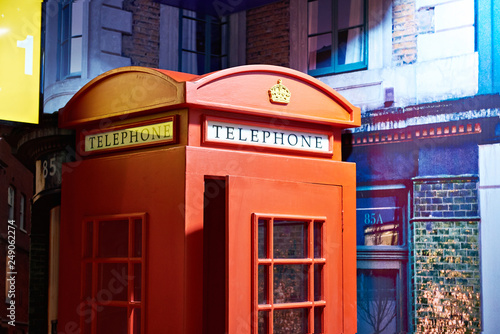 Red phone booth