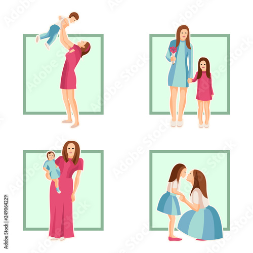 Vector design element of Mothers Day for card, poster, banner