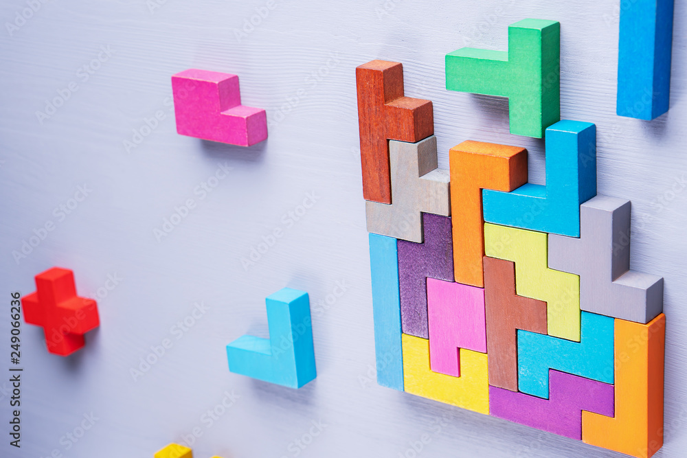 Geometric shapes on a wooden background. Geometric shapes on a wooden background.