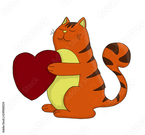 Pet animal; cute funny cat ...