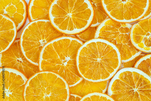 Dried orange isolated, on t...