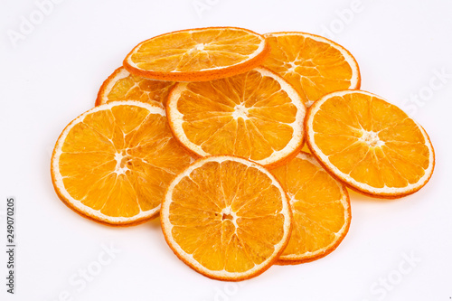 Dried orange isolated, on t...