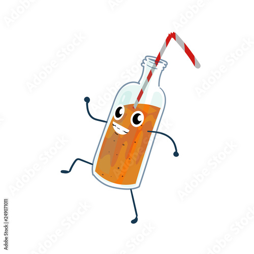 Funny, cute orange juice il...