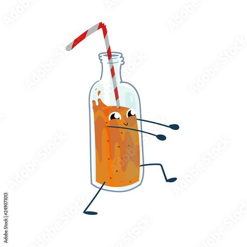 Funny, cute orange juice il...