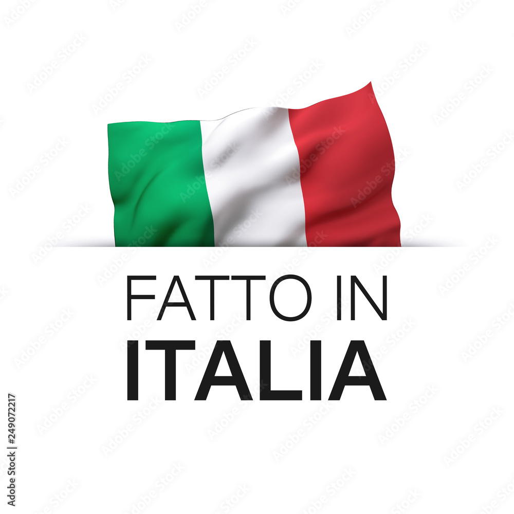 Made in Italy - Label in Italian language Made in Italy - Label in Italian language