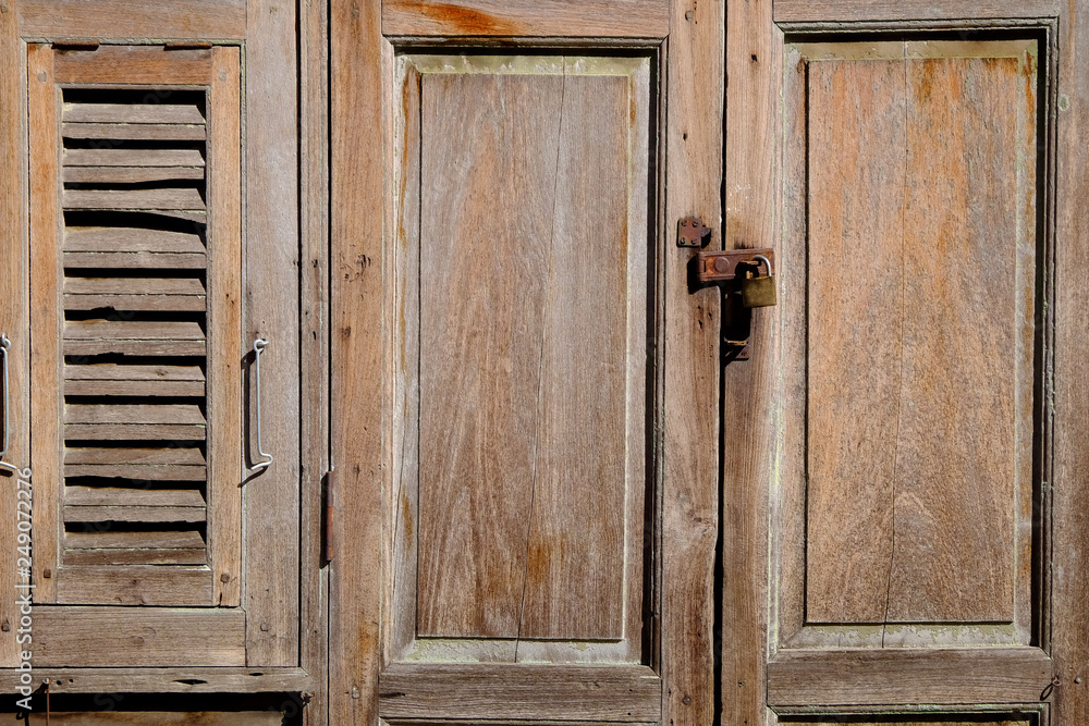 old wood door