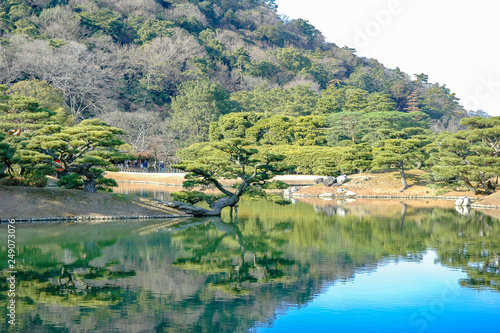 Japanese garden in Kagawa, Japan