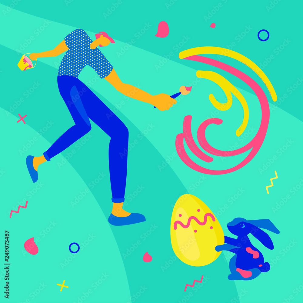 Happy Easter greeting banner. Happy Easter greeting banner.