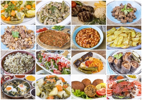 Traditional delicious Turkish foods