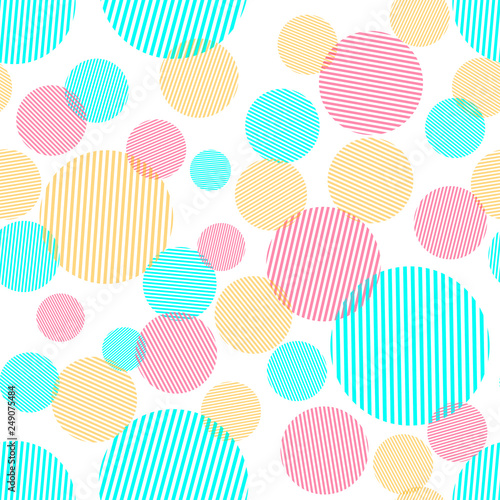 Abstract seamless pattern with colorful circles