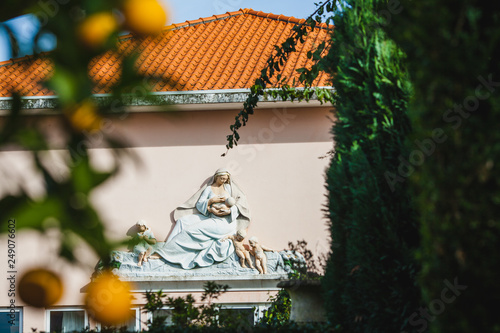 maternity hospital with a bas-relief
