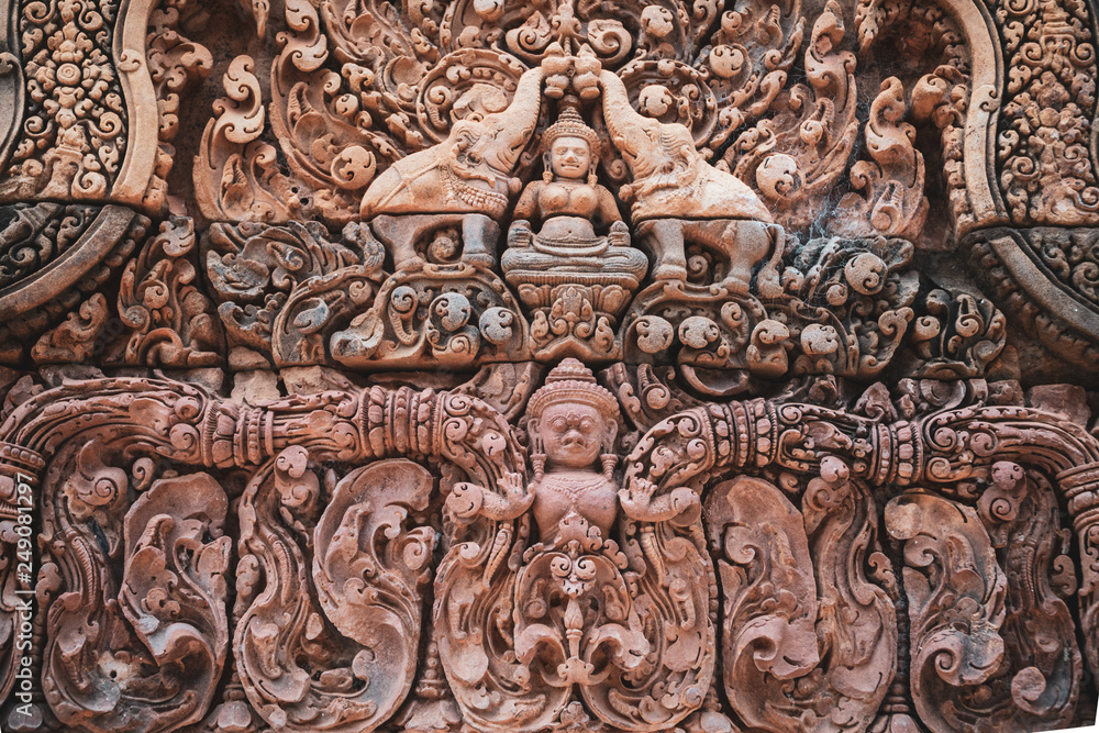 Banteay Srei Tempel - Ornamente Banteay Srei Tempel - Ornamente