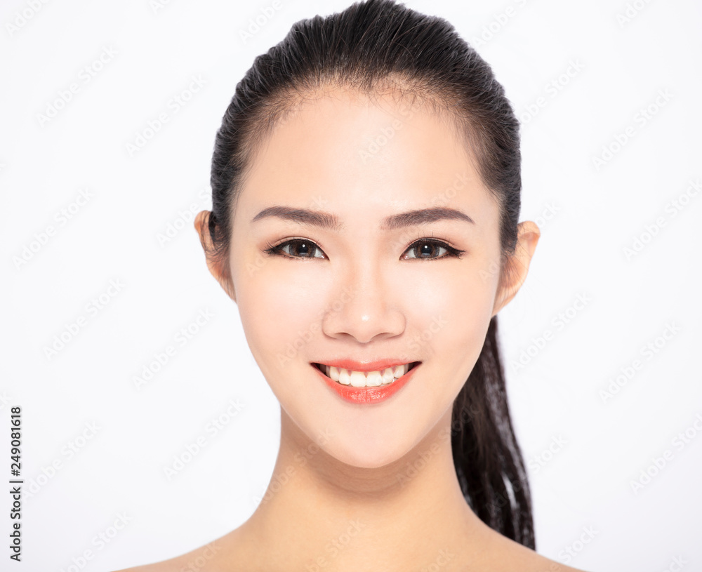 closeup Beauty face of the young beautiful woman closeup Beauty face of the young beautiful woman