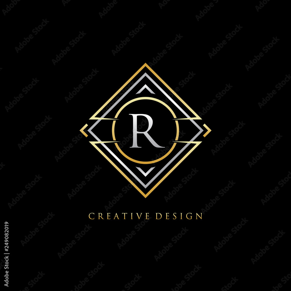 Classic Geometric R Letter Logo Classic Geometric R Letter Logo