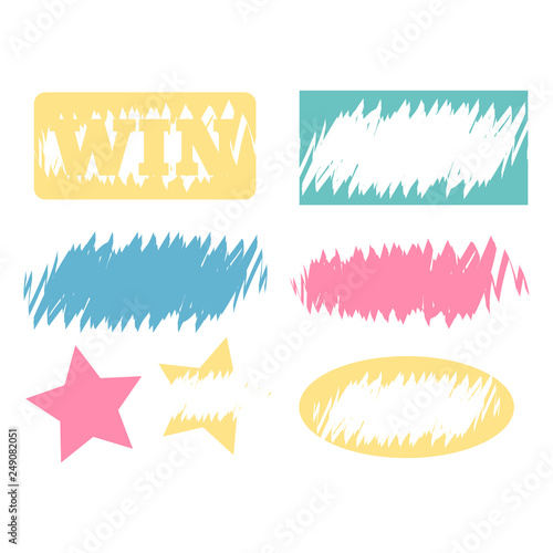Scratch cards vector. Lottery cover for scratch card