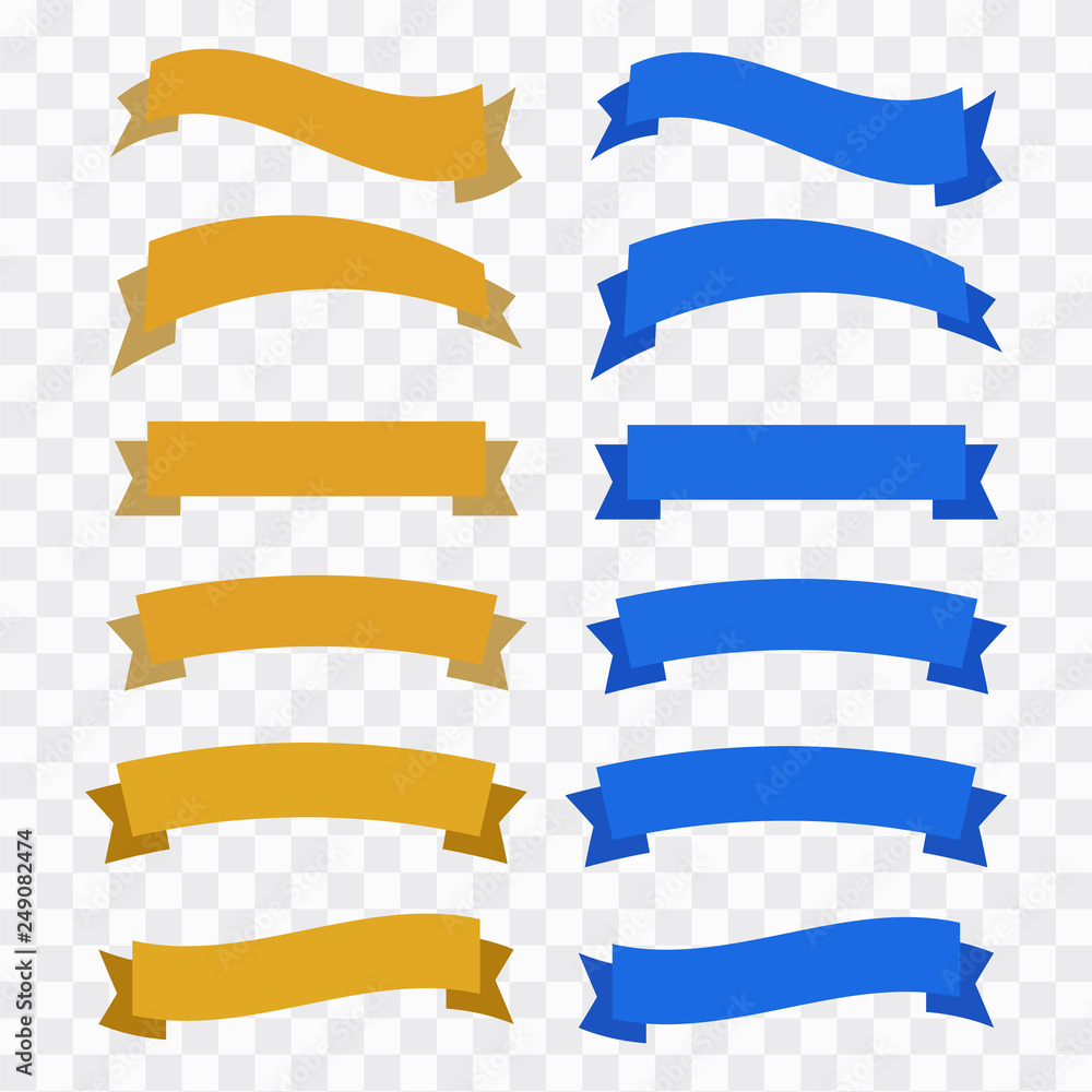 Set of ribbons for anniversary. Banner ribbon vector Set of ribbons for anniversary. Banner ribbon vector