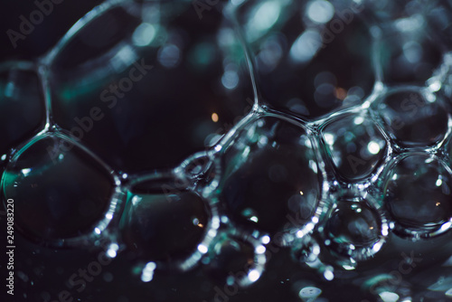 Bubbles in the water close-up