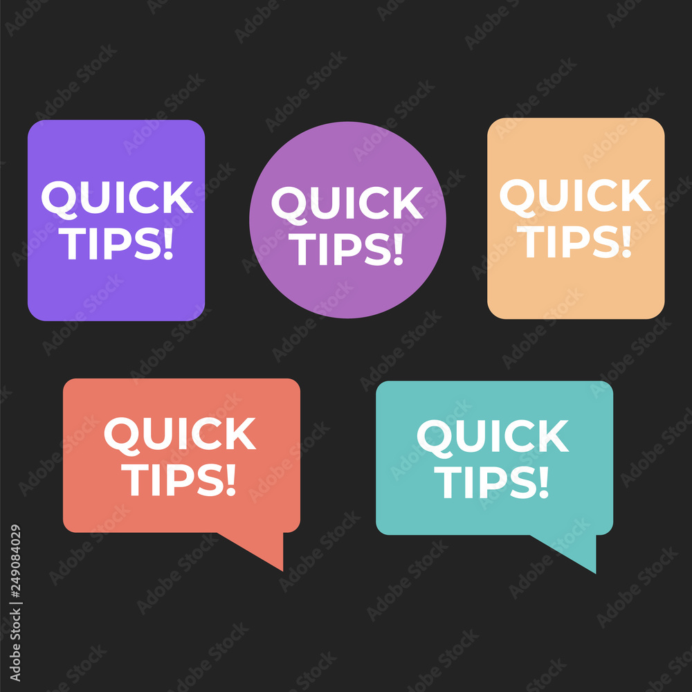 Quick tips helpful tricks emblems. Helpful tip quick idea Quick tips helpful tricks emblems. Helpful tip quick idea