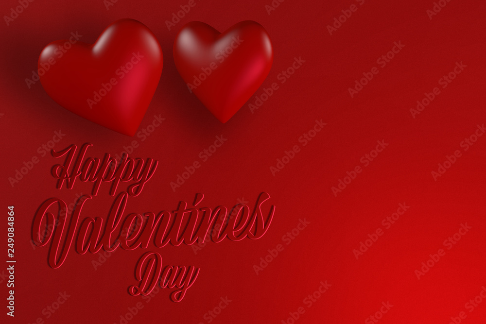 Happy valentines day card design with love hearts and copy space for text Happy valentines day card design with love hearts and copy space for text