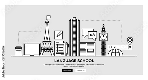 LANGUAGE SCHOOL BANNER CONCEPT
