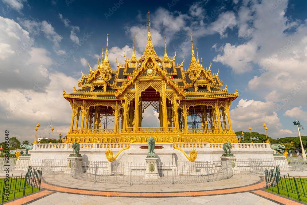 Memorial Crowns of the Auspice, The Borommangalanusarani Pavilion in the area of Ananta Samakhom Throne Hall in Thai Royal Dusit Palace, Bangkok, Thailand.