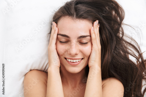 Wallpaper Mural Top view close up of a beautiful young woman Torontodigital.ca