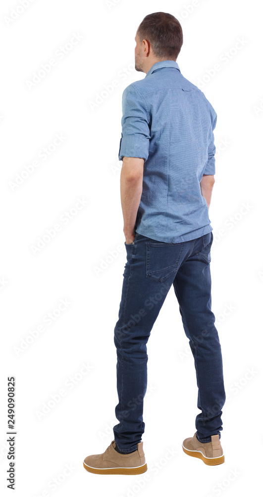 Back view of a stylish man. Back view of a stylish man.