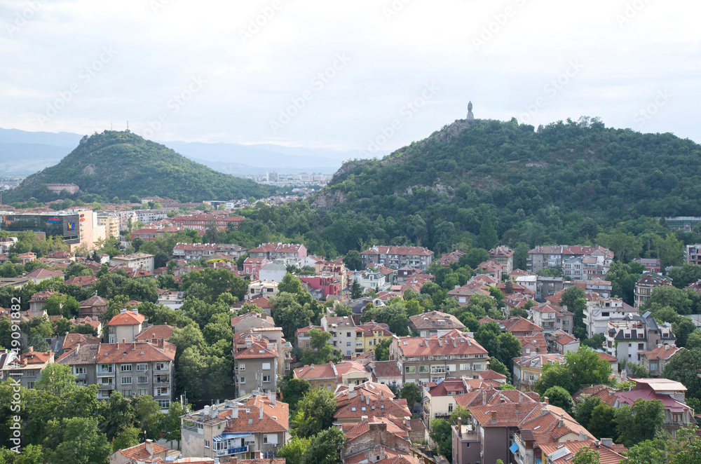 View of Plovdiv from one of the hills,  Bulgaria