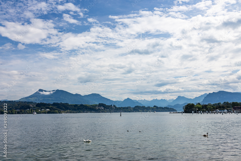 View on Lucerne and Lake Lucerne, Switzerland
