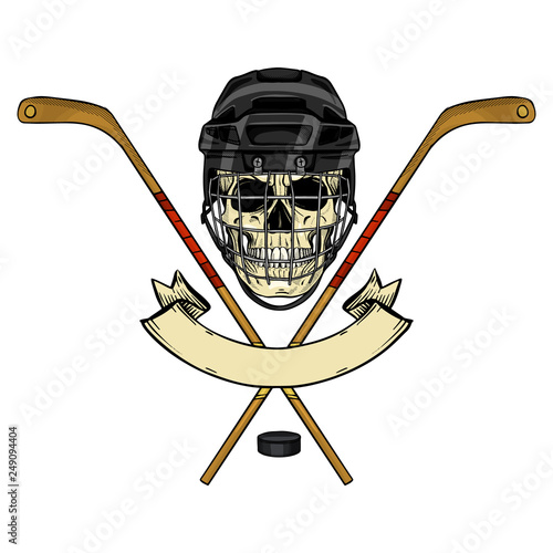 Hockey player skull