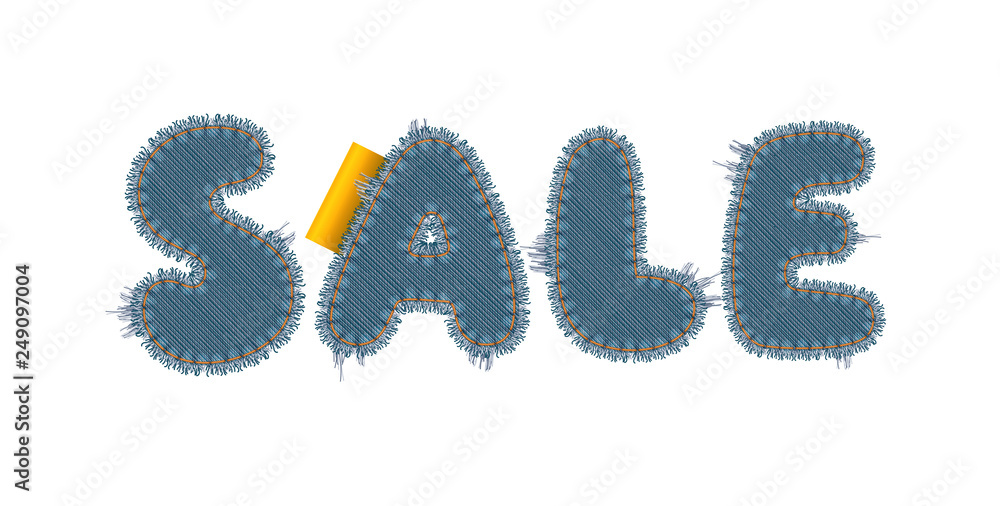 Realistic Denim Sign