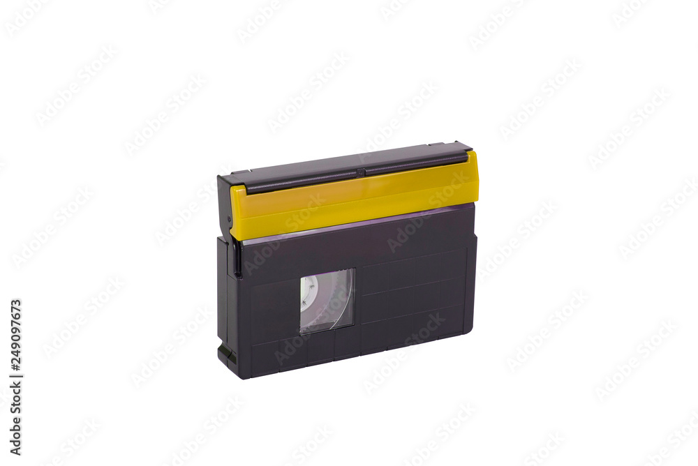 mini DV cassette, videotape, on white background, isolated. mini DV cassette, videotape, on white background, isolated.