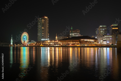 Port of Kobe at night