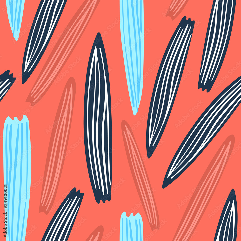 Floral seamless pattern. Hand drawn fallen petals of flowers. Colorful ...