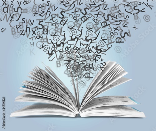 Dictionary study translate bilingual english background book