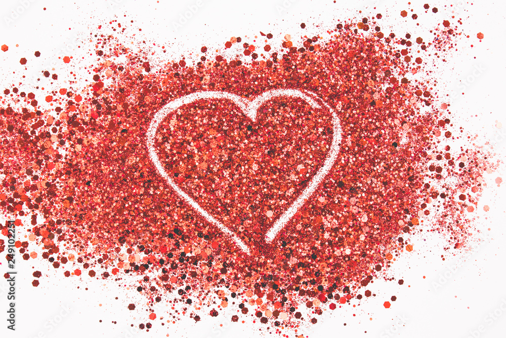 Beautiful drawing a heart on a glitters background. Love concept. Beautiful drawing a heart on a glitters background. Love concept.