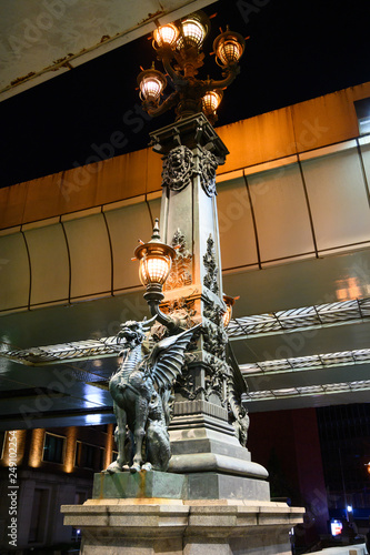 Kirin statue at Nihonbashi bridge in Tokyo photo