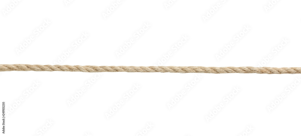Naklejka premium Twine rope isolated on white background