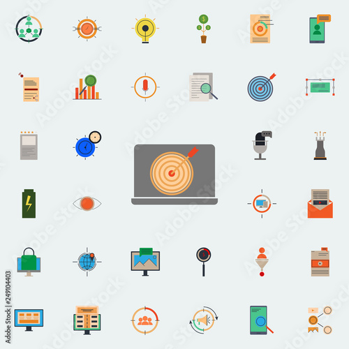 colored contextual advertising icon. marketing and business and digital marketing icons universal set for web and mobile