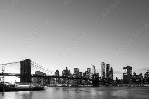 New York skyline with Brooklyn Bridge © OliverFoerstner