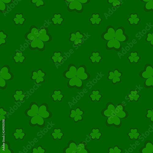 Background of clover on a white background for the holiday of St. Patrick s Day