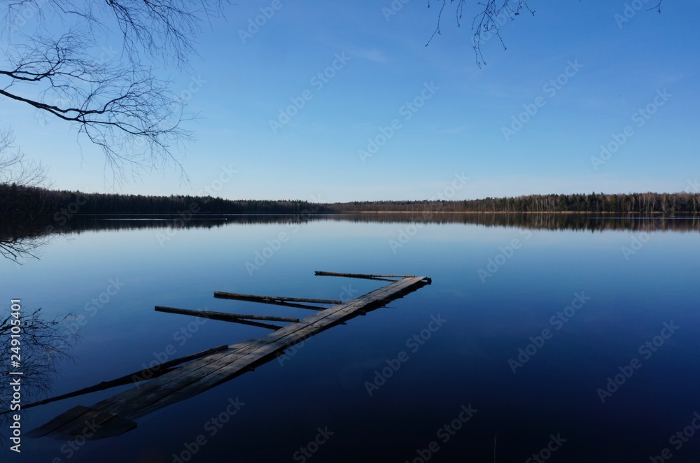 Kroman lake in Belarus