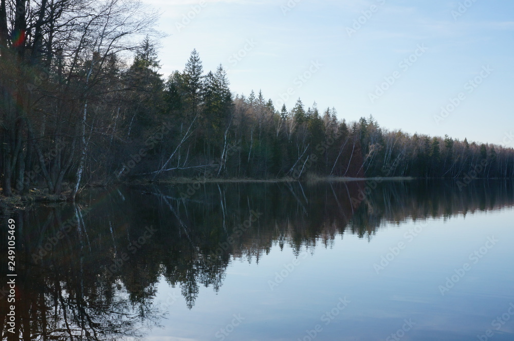 Obraz premium Kroman lake in Belarus