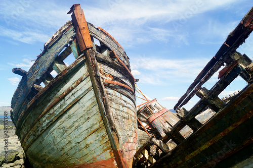 Ship wrecks in Salen on the Isle of Mull, Scotland