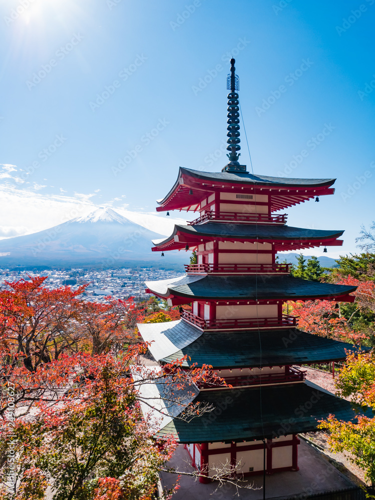Chureito pagoda and Mountain Fuji