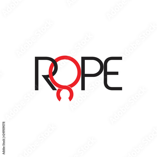 text rope simple logo vector