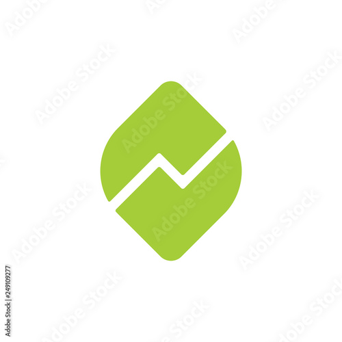 Free Download abstract letter n green leaf natural logo - GFXLoad