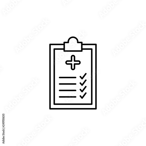 medical, check list icon. Element of Human resources for mobile concept and web apps illustration. Thin line icon for website design and development, app development