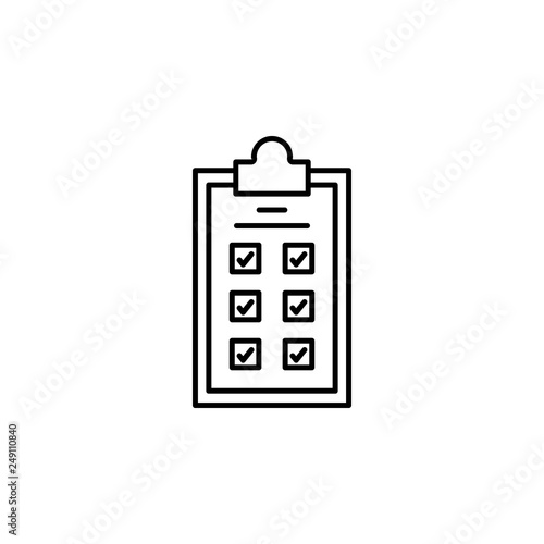 test, document, archive icon. Element of Human resources for mobile concept and web apps illustration. Thin line icon for website design and development, app development