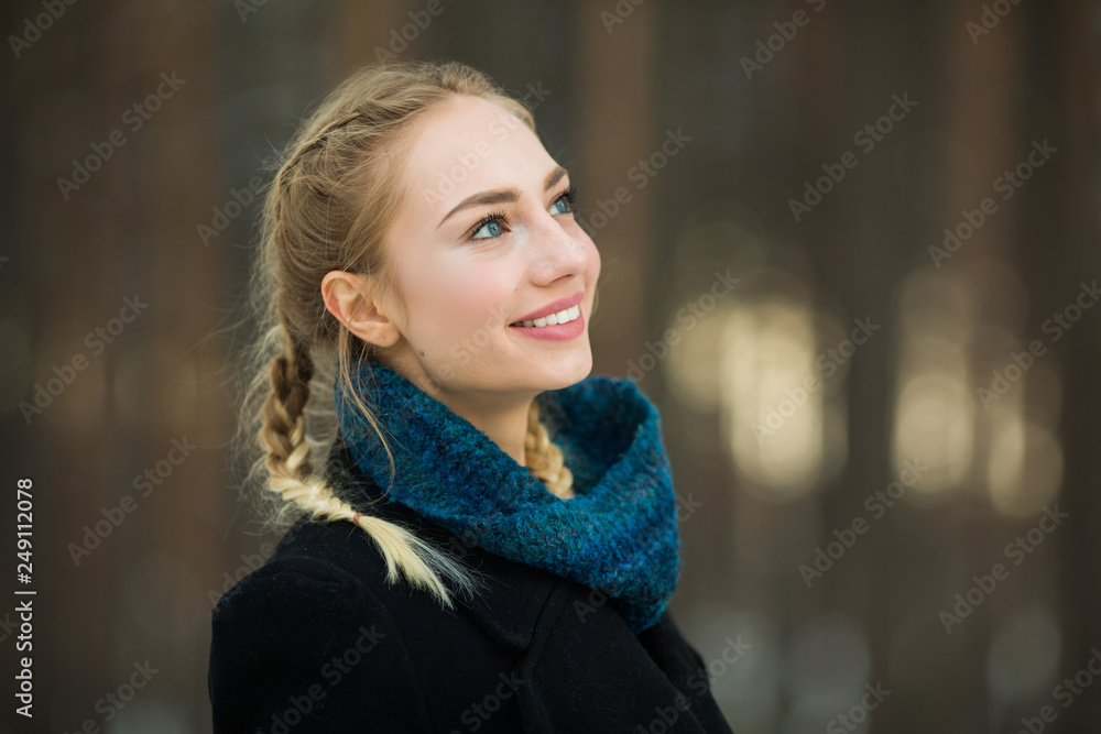 beautiful young spring girl in the park beautiful young spring girl in the park